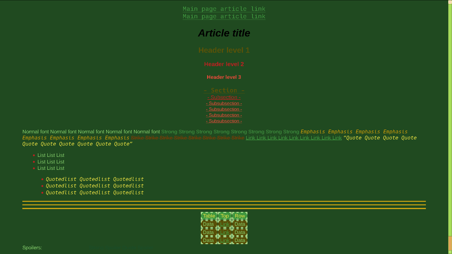 Forest theme screenshot